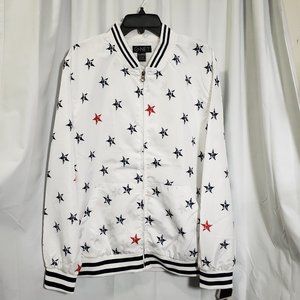 Men's Lightweight Nylon Windbreaker with Stars NWT